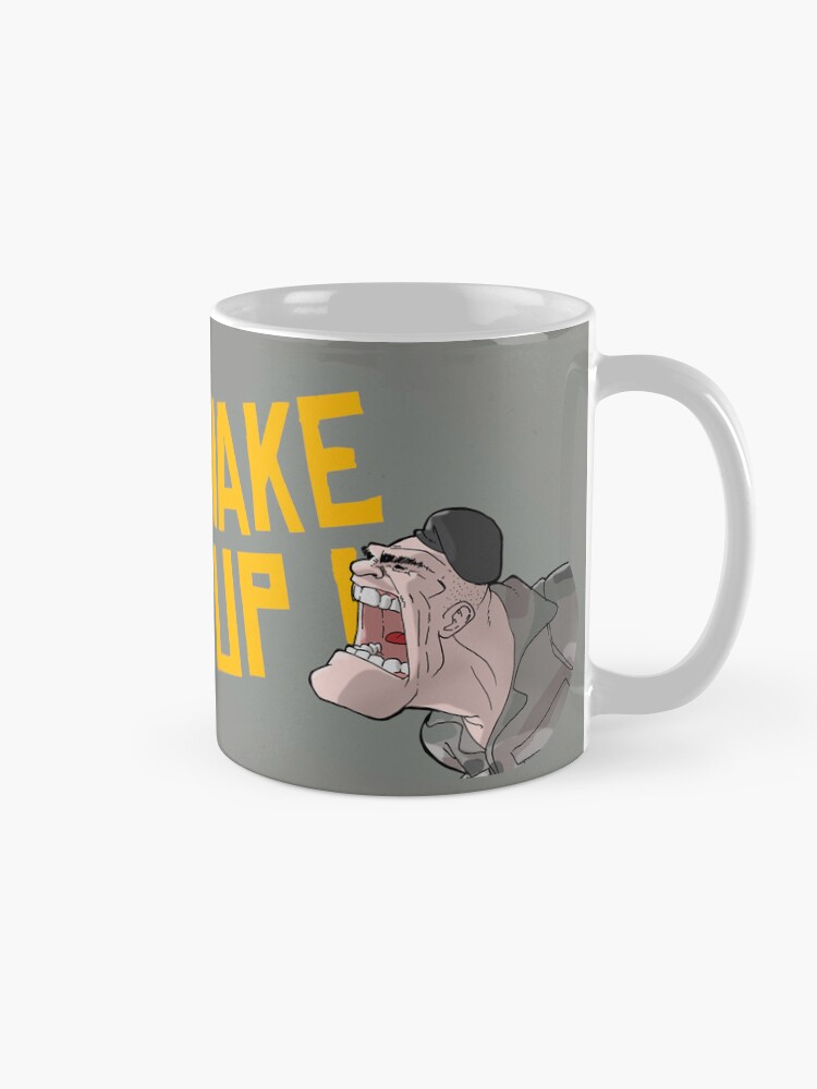 Aperçu 5 sur 6. Mug à café avec l'œuvre WAKE UP ! créée et vendue par Lecartooniste.