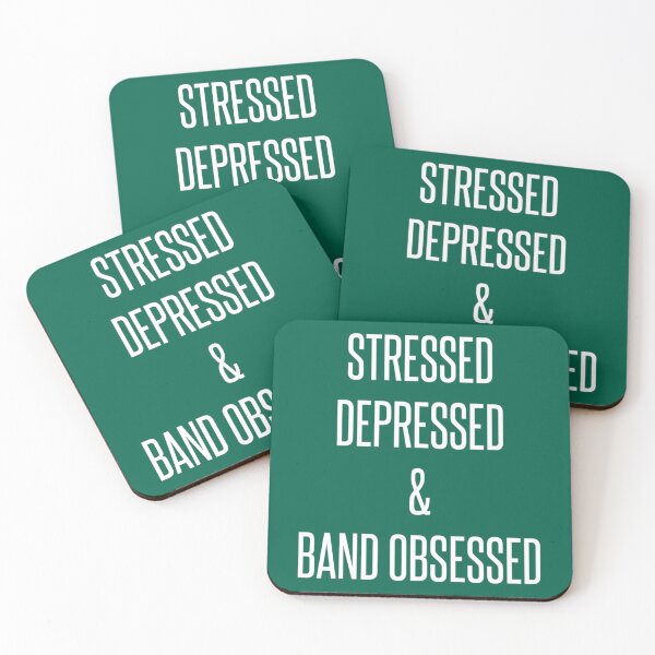 Item preview, stressed, depressed _amp_ band obsessed   designed and sold by ValeriaEdith.