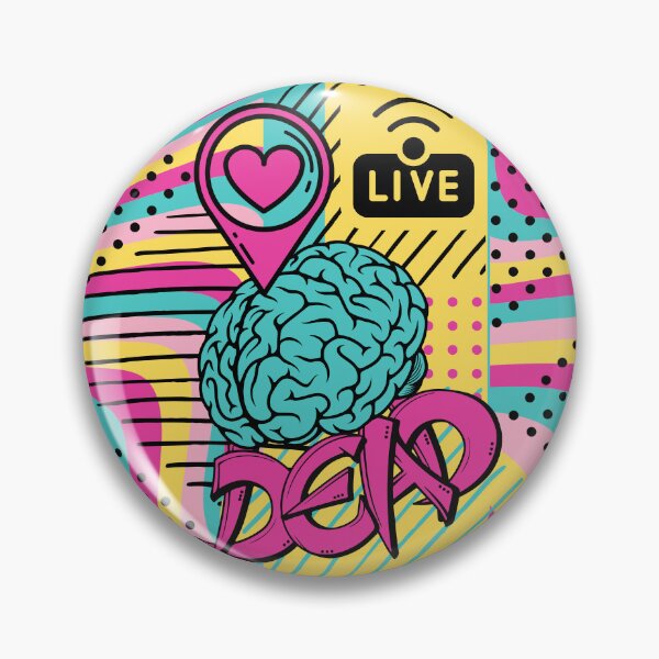 Item preview, Live heart brain dead Pop-Style Crazy Print designed and sold by trendingatees.