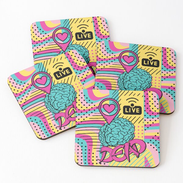 Item preview, Live heart brain dead Pop-Style Crazy Print designed and sold by trendingatees.