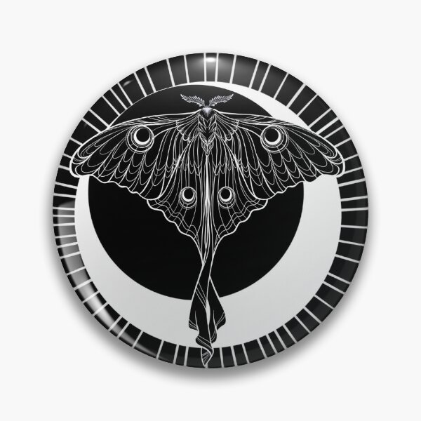 Item preview, Luna Moth BW designed and sold by Silver Steer Design.