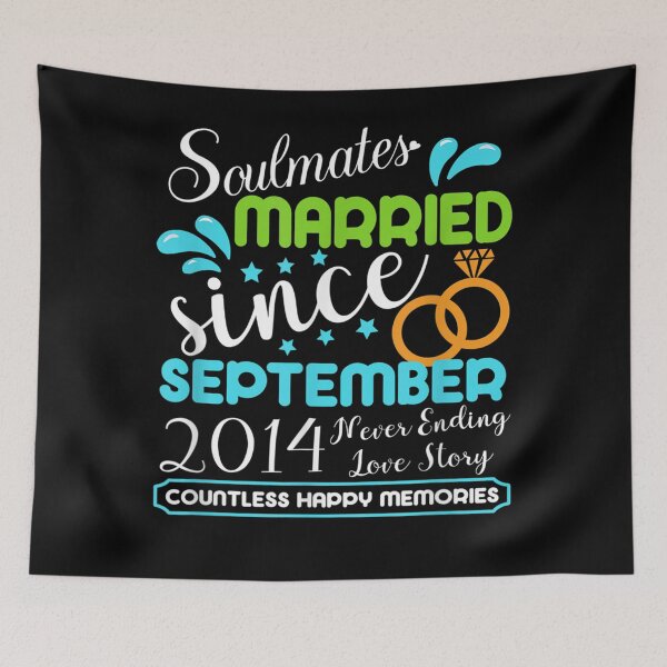 Item preview, Married Since September 2014 8th Wedding Anniversary  designed and sold by u8ritaae.