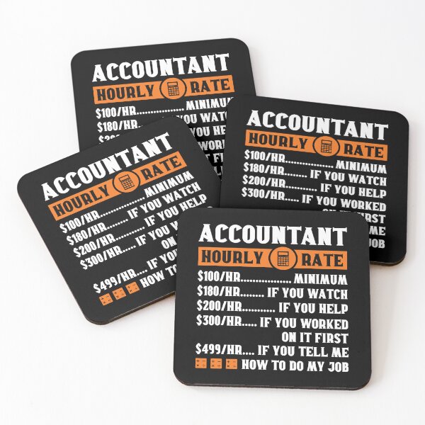 Aperçu de l'œuvre Taux horaire du comptable : Cadeau comptable amusant créée et vendue par Adexyl.
