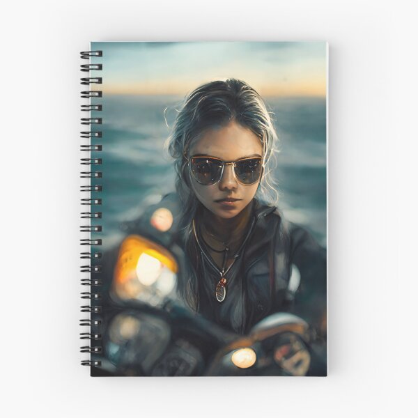 Item preview, Female biker for a joyride on the beach designed and sold by ThunderSlayer.