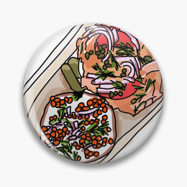 Item preview, Courage Bagels Smoke Salmon and Roe designed and sold by Kelsey Yin.