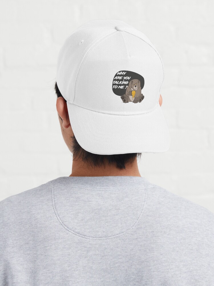 Aperçu 4 sur 7. Casquette avec l'œuvre angry bear créée et vendue par Lecartooniste.