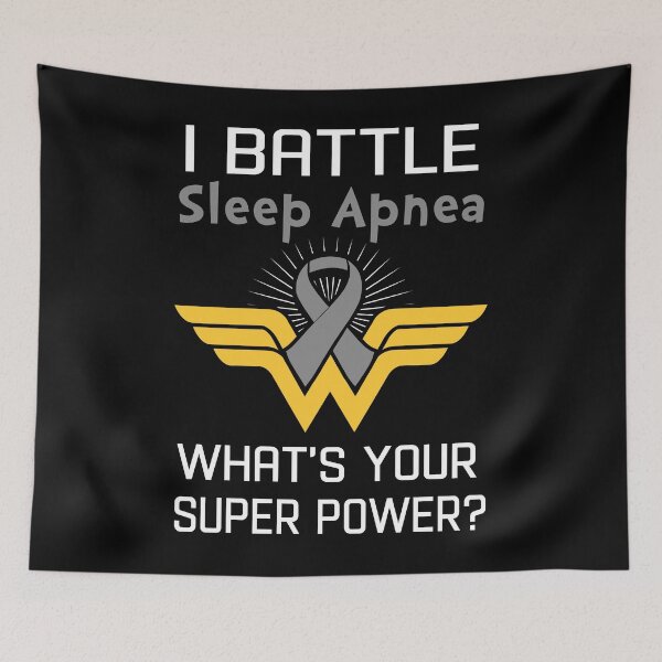 Item preview, I Battle Sleep Apnea What's Your Super Power Support Sleep Apnea Warrior Gifts  designed and sold by Sabfit.