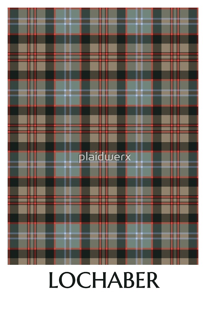 "Lochaber Scotland District Tartan" by plaidwerx Redbubble
