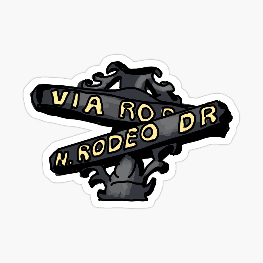 Rodeo Drive Sign Sticker for Sale by bearsdesigns