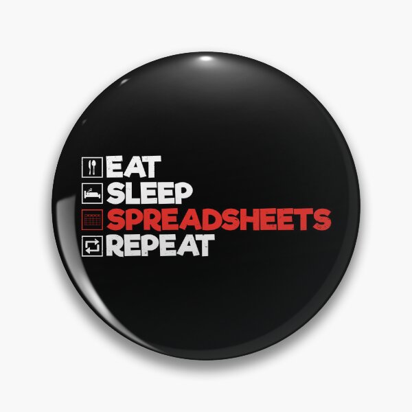 Aperçu de l'œuvre Eat Sleep Spreadsheet Repeat: Accounting Gift Funny Accountant créée et vendue par Adexyl.