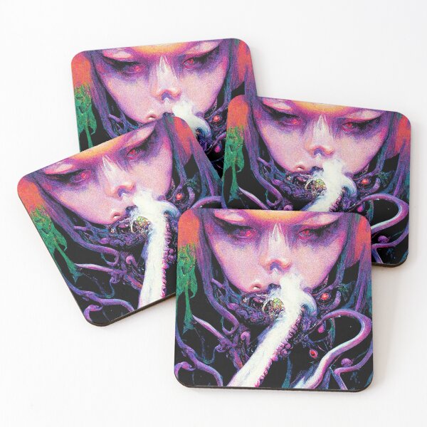 Item preview, Queen of the Serpent Smoke Tecno Noir Cyber Punk Demon Hunter designed and sold by esotericorigins.