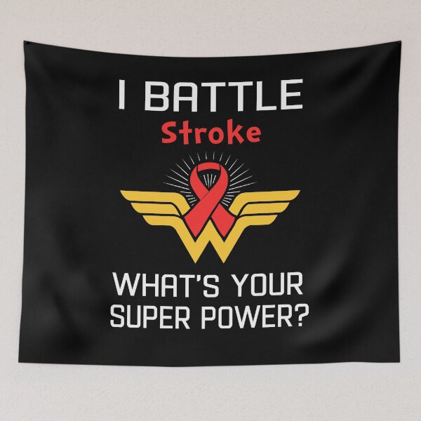 Item preview, I Battle Stroke What's Your Super Power Support Stroke Warrior Gifts  designed and sold by Sabfit.