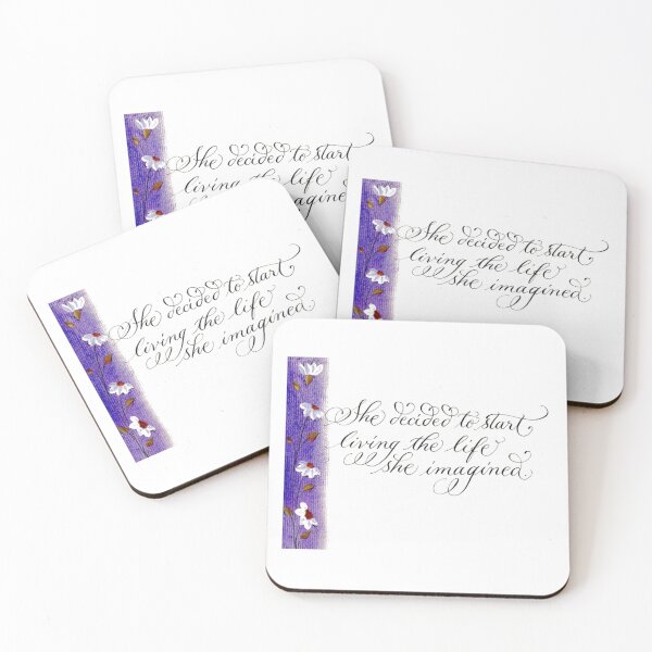 Item preview, She decided inspirational handwritten quote designed and sold by Melissa Renee.
