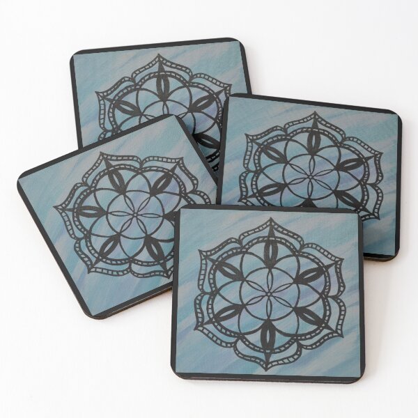 Item preview, OUT OF THE BLUE MANDALA ~ SACRED GEOMETRY FOR THE SOUL~ BLUE designed and sold by Ann Chatfield.