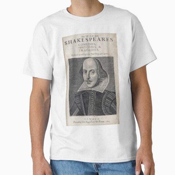 Vista previa del artículo con la obra «Retrato de William Shakespeare», diseñado y vendido por BravuraMedia.