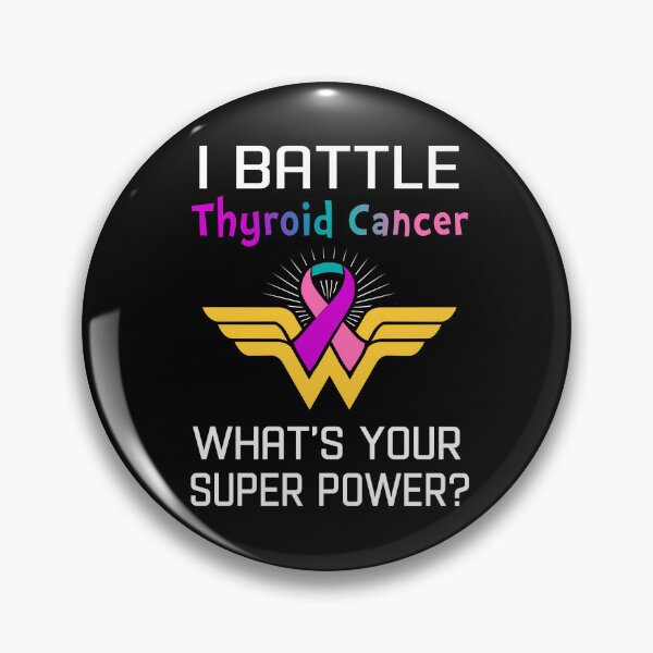 Item preview, I Battle Thyroid Cancer What's Your Super Power Support Thyroid Cancer Warrior Gifts  designed and sold by Sabfit.