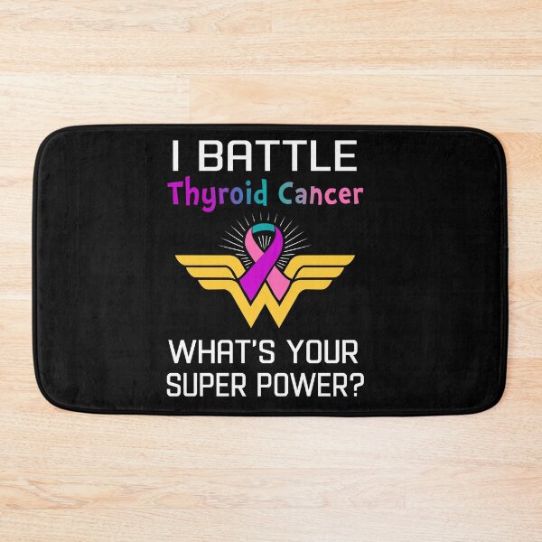 Item preview, I Battle Thyroid Cancer What's Your Super Power Support Thyroid Cancer Warrior Gifts  designed and sold by Sabfit.