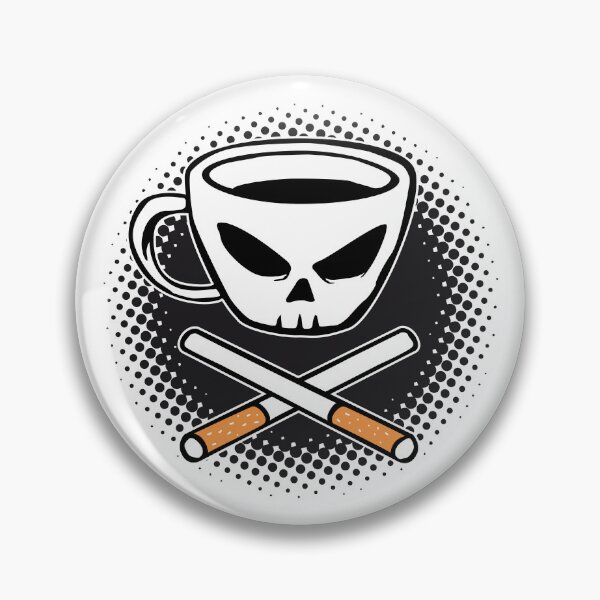 Item preview, Coffee skull and cigarettes designed and sold by joakynrivas.