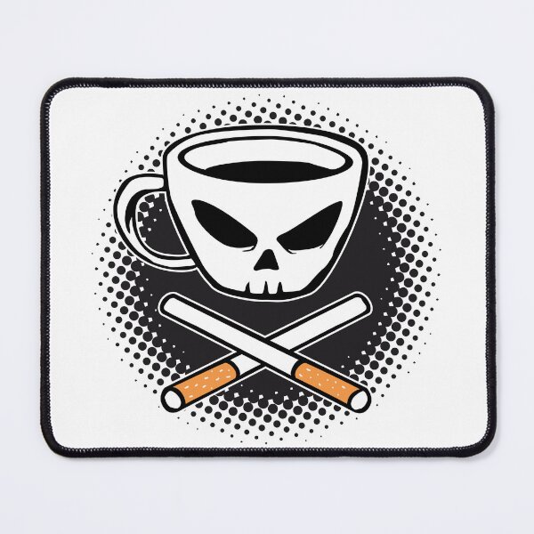Item preview, Coffee skull and cigarettes designed and sold by joakynrivas.