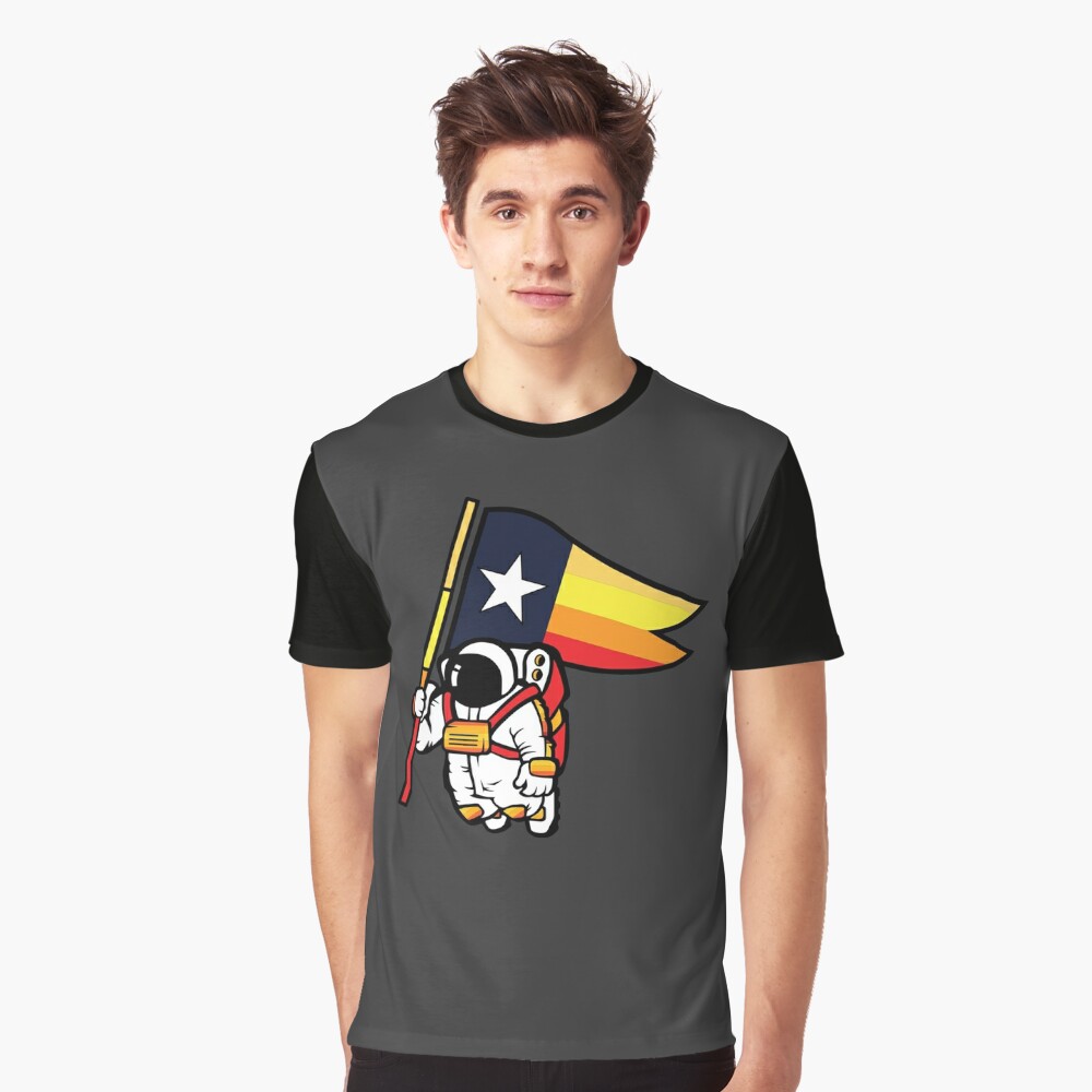 Houston Champ Texas Flag Astronaut Space City Essential T-Shirt for Sale  by NabShirts