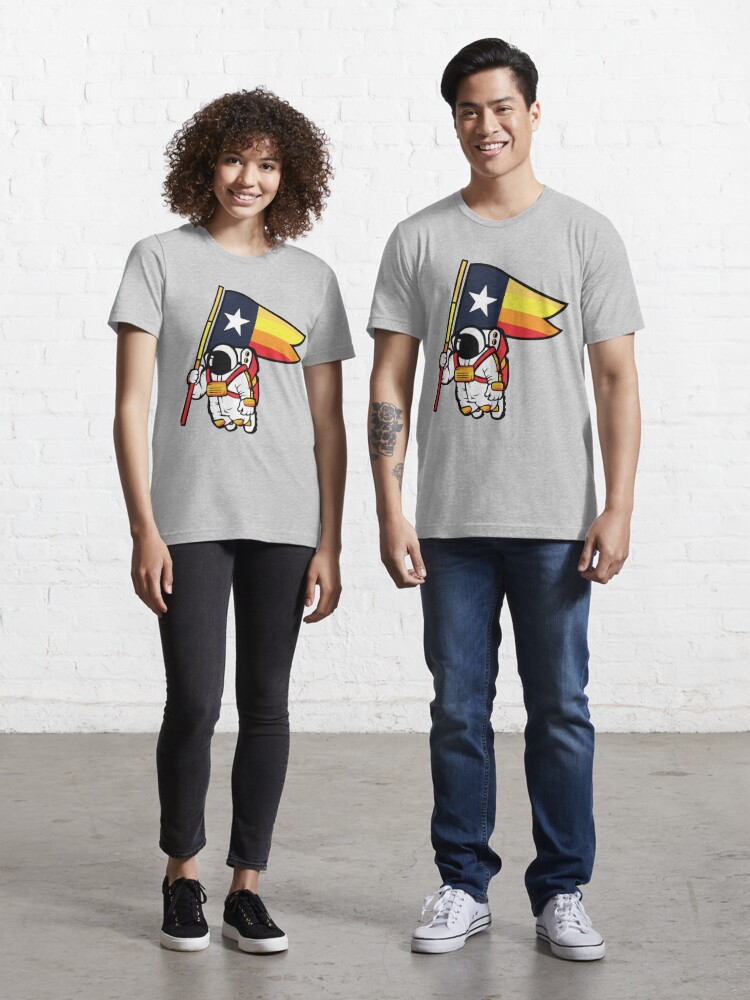 Houston Champ Texas Flag Astronaut Space City Essential T-Shirt