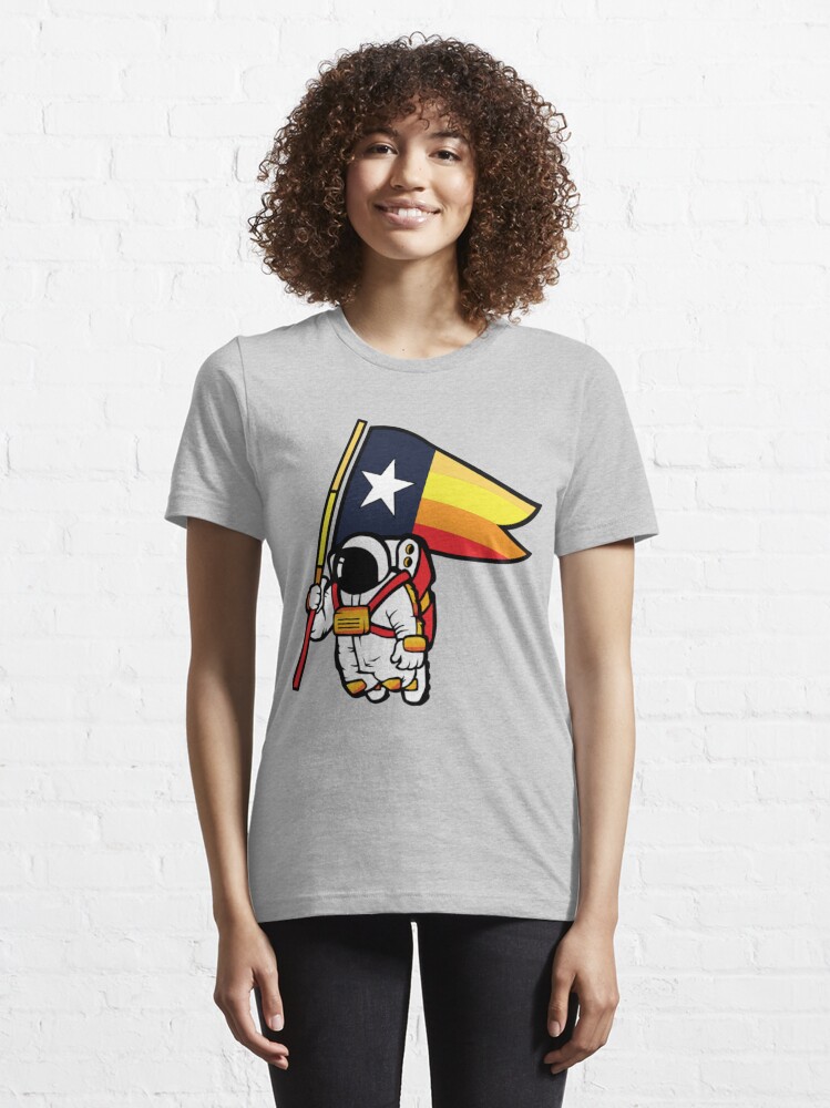 Houston Champ Texas Flag Astronaut Space City Essential T-Shirt