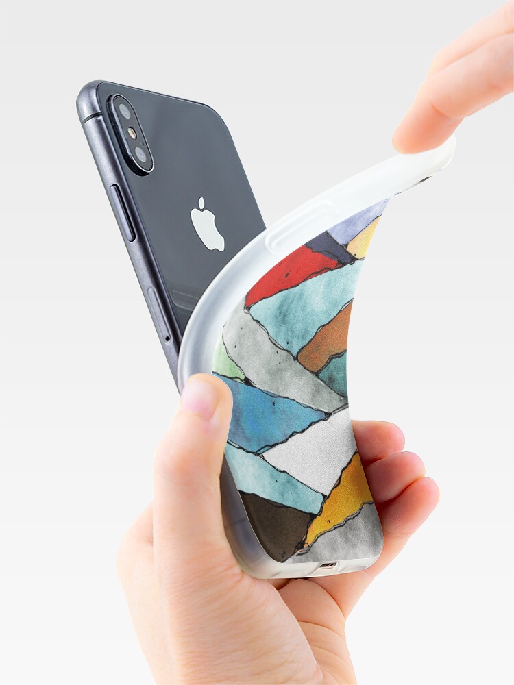 Alternate view of Angles of Textured Colors iPhone Case & Cover
