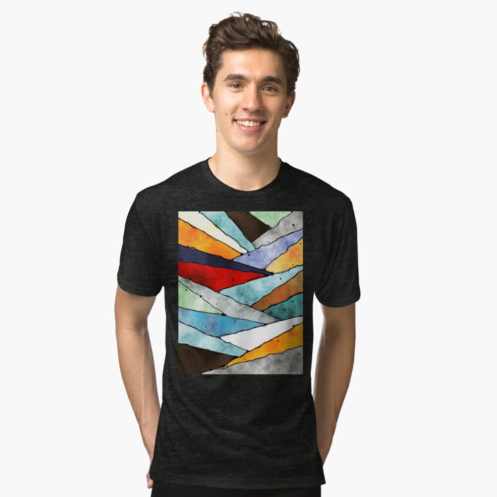 Angles of Textured Colors Tri-blend T-Shirt