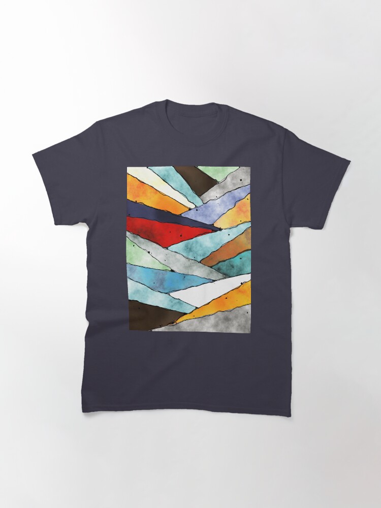 Alternate view of Angles of Textured Colors Classic T-Shirt