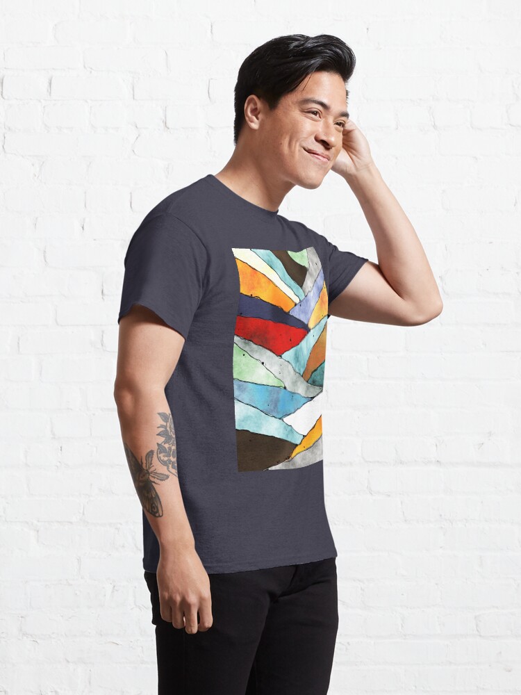 Alternate view of Angles of Textured Colors Classic T-Shirt