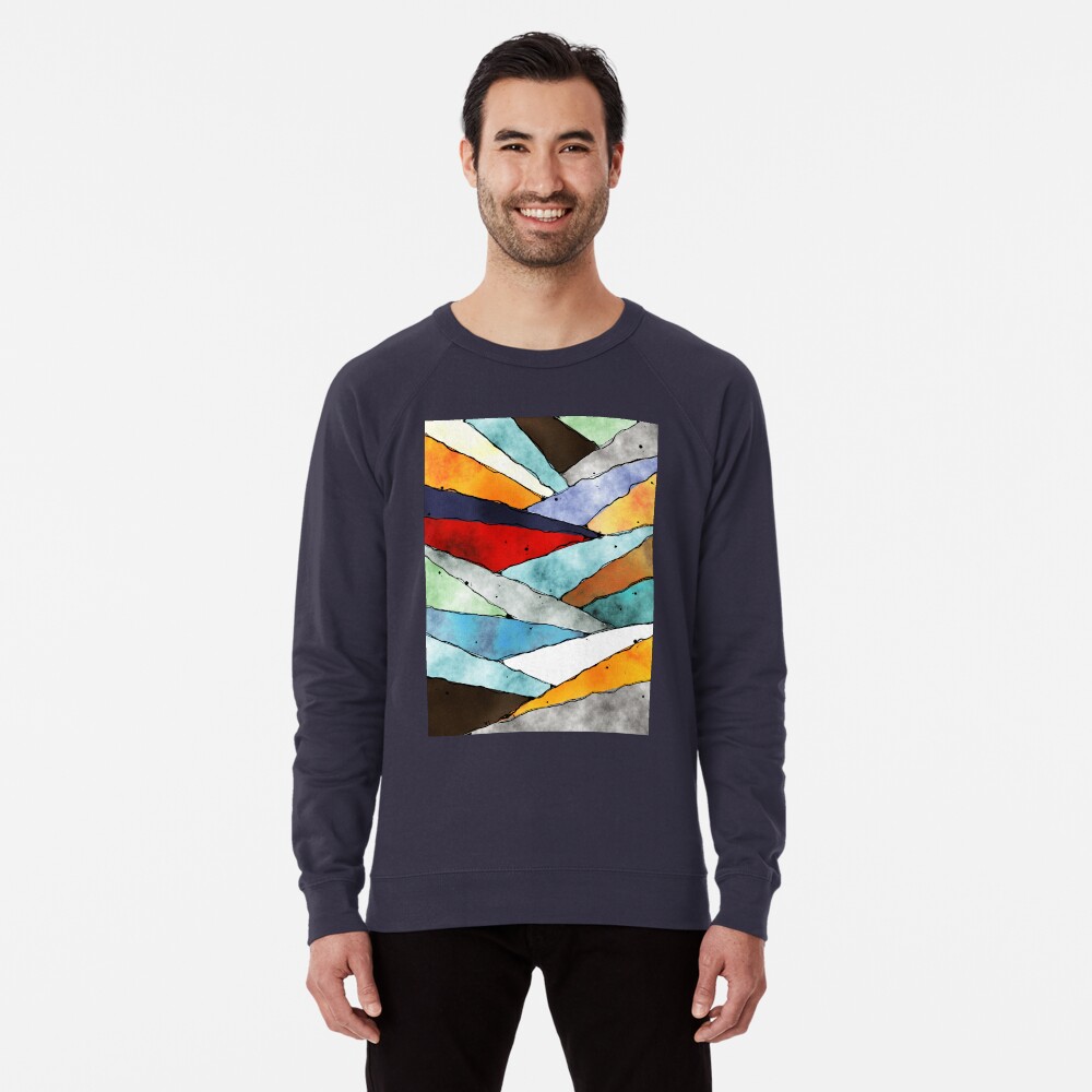 Angles of Textured Colors Lightweight Sweatshirt