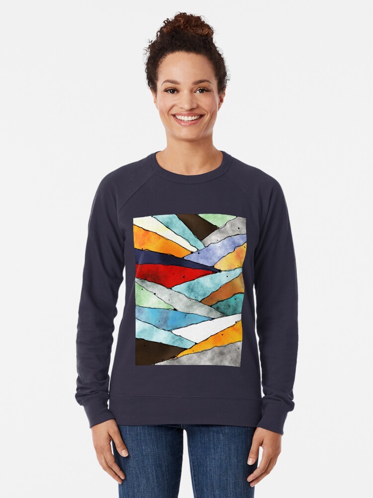 Alternate view of Angles of Textured Colors Lightweight Sweatshirt