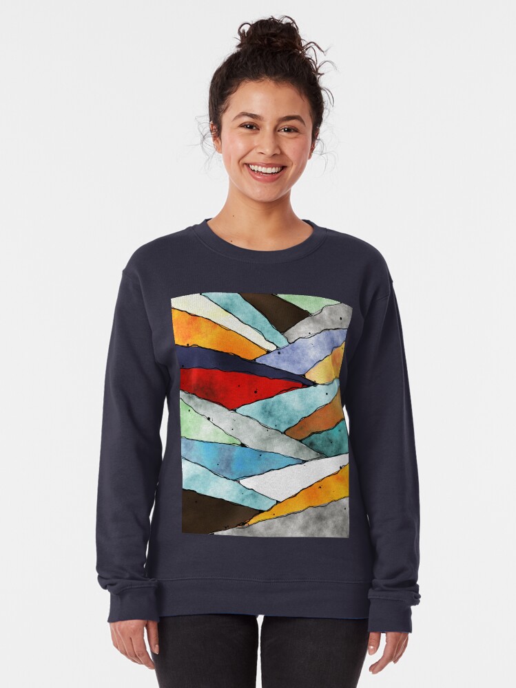 Alternate view of Angles of Textured Colors Pullover Sweatshirt