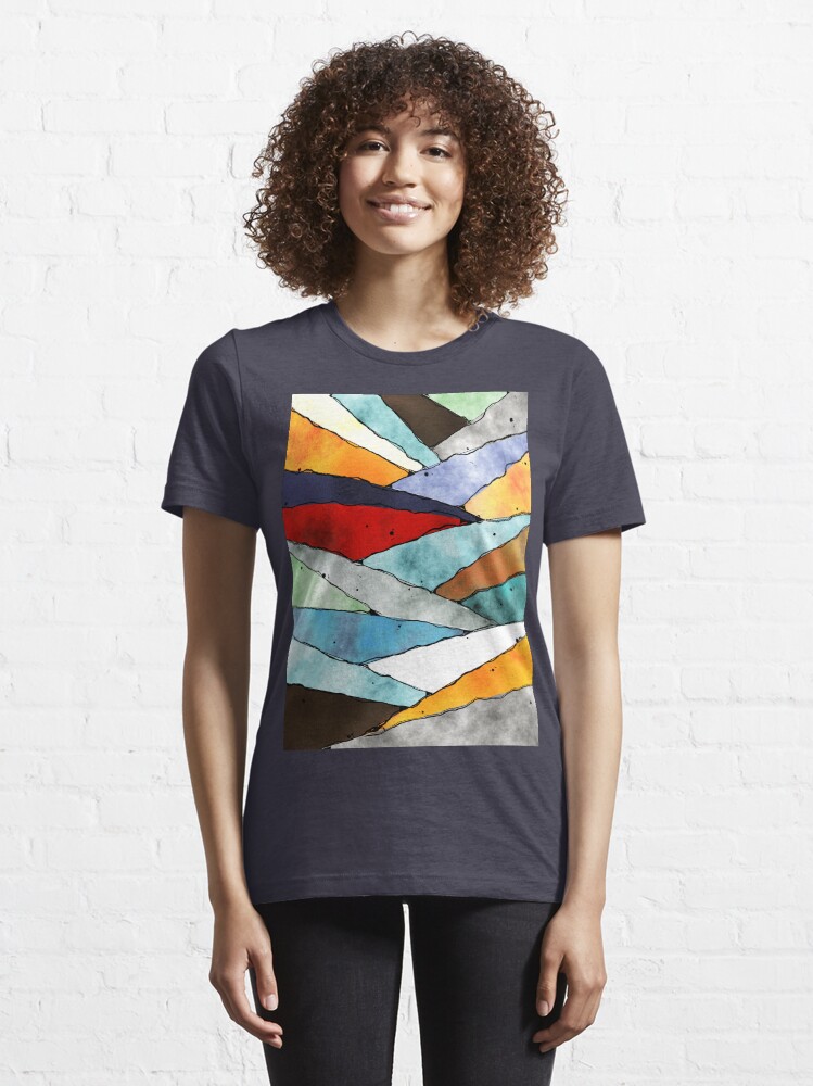 Alternate view of Angles of Textured Colors Essential T-Shirt
