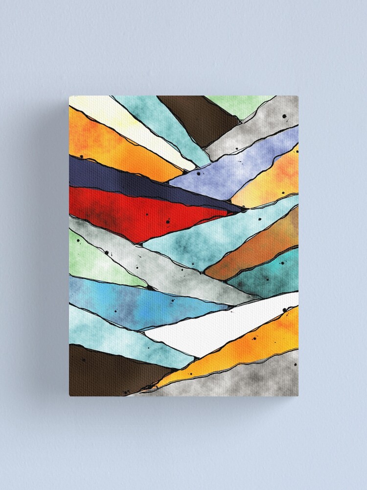 Alternate view of Angles of Textured Colors Canvas Print