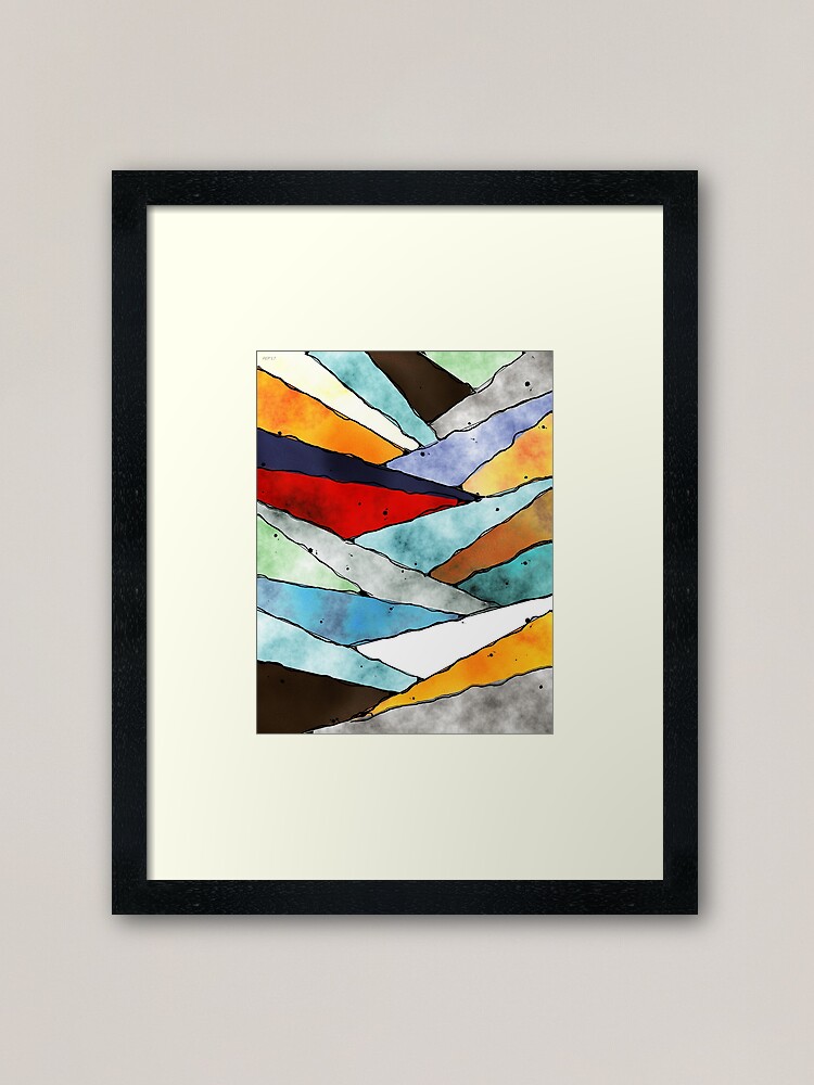 Alternate view of Angles of Textured Colors Framed Art Print