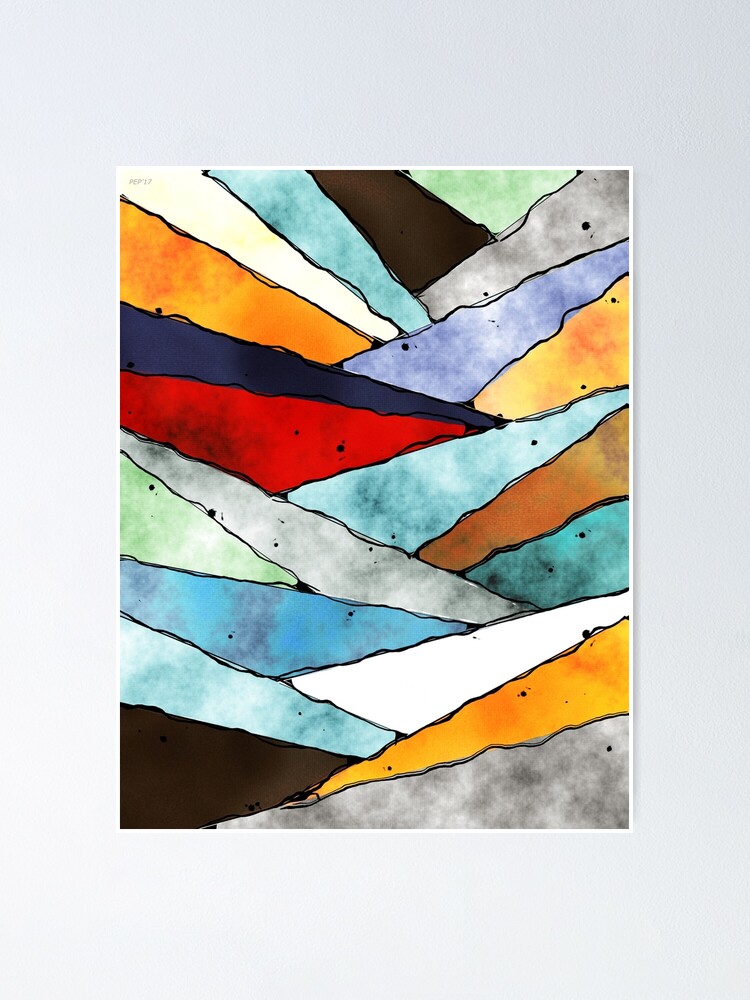 Alternate view of Angles of Textured Colors Poster