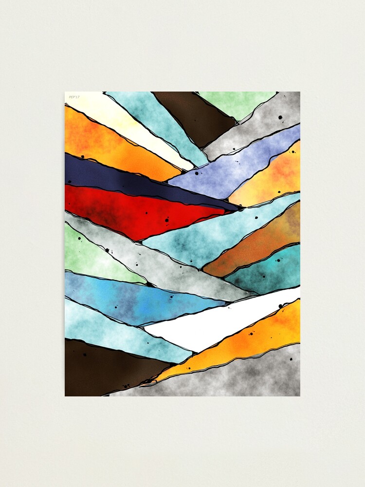 Alternate view of Angles of Textured Colors Photographic Print