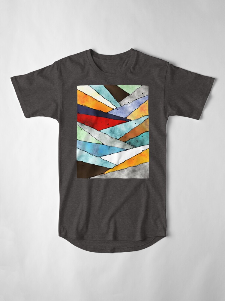 Alternate view of Angles of Textured Colors Long T-Shirt
