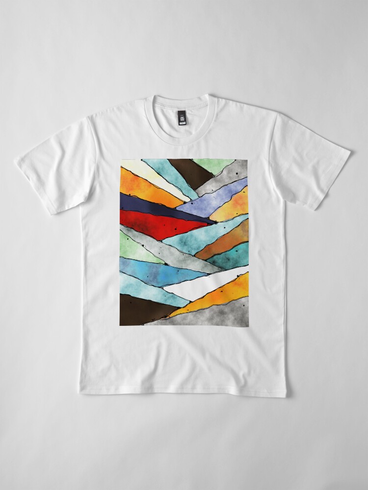 Alternate view of Angles of Textured Colors Premium T-Shirt
