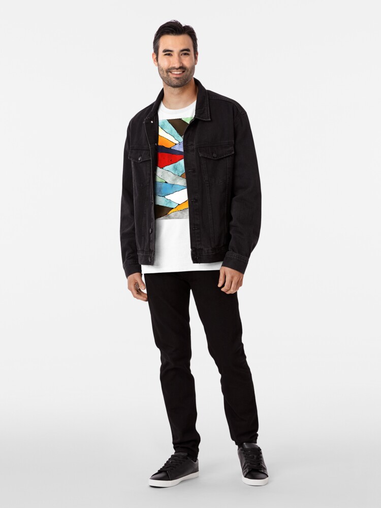 Alternate view of Angles of Textured Colors Premium T-Shirt