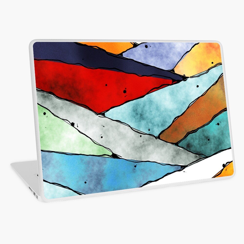 Angles of Textured Colors Laptop Skin