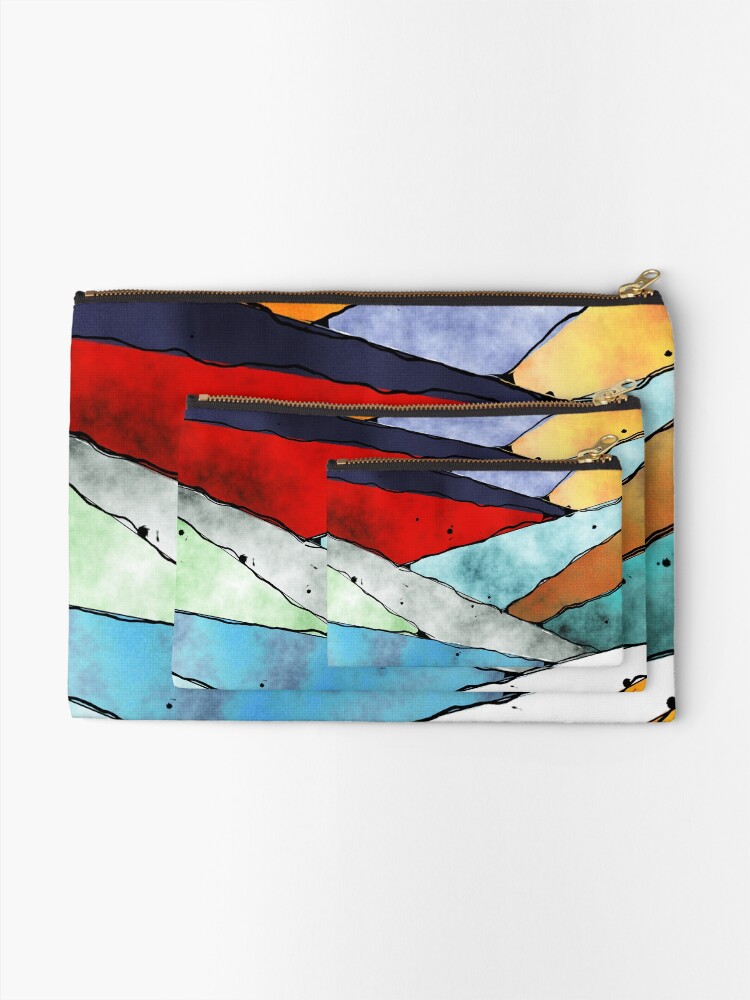 Alternate view of Angles of Textured Colors Zipper Pouch
