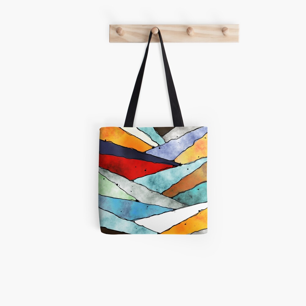 Angles of Textured Colors Tote Bag