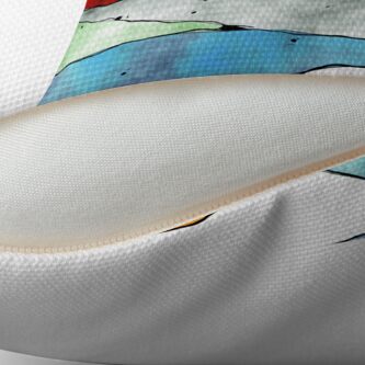 Alternate view of Angles of Textured Colors Throw Pillow