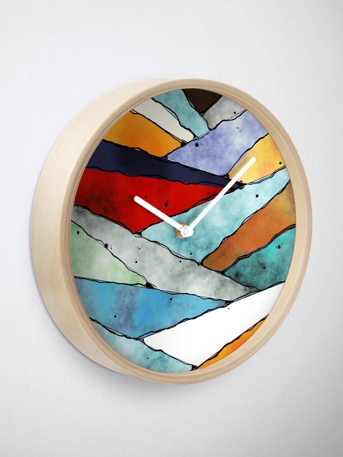 Alternate view of Angles of Textured Colors Clock
