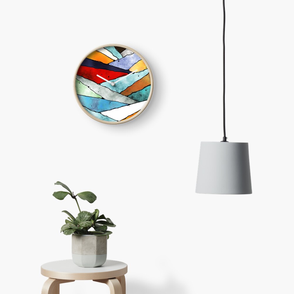 Angles of Textured Colors Clock