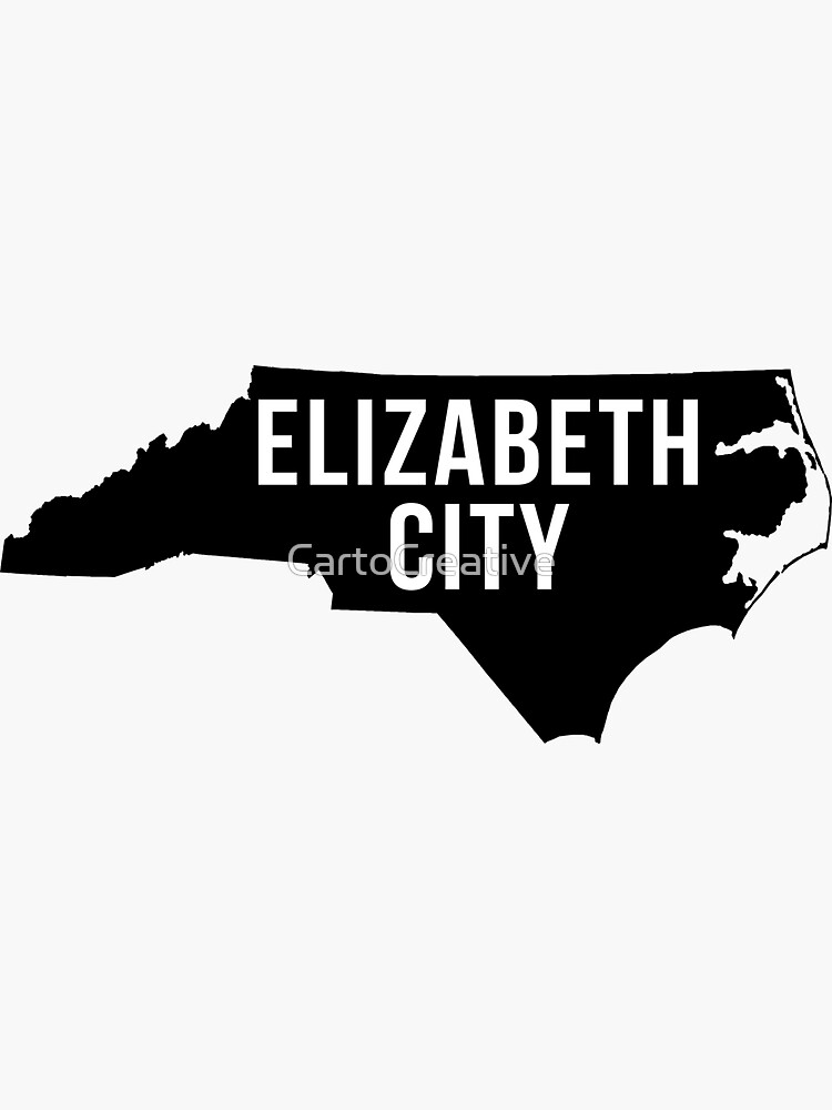 "Elizabeth City, North Carolina Silhouette" Sticker by CartoCreative Redbubble