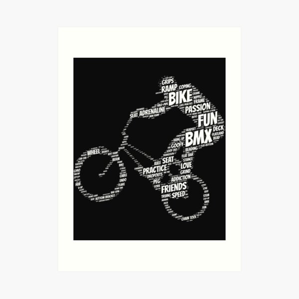 "BMX Words" Art Print for Sale by Phoenix23 Redbubble