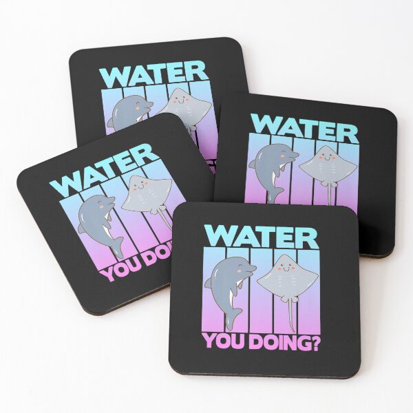 Item preview, WATER YOU DOING DOLPHIN AND MANTA RAYS designed and sold by sobriowslen.